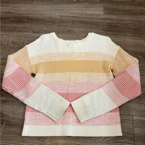 Cat & Jack Cream and Yellow Knit Sweater